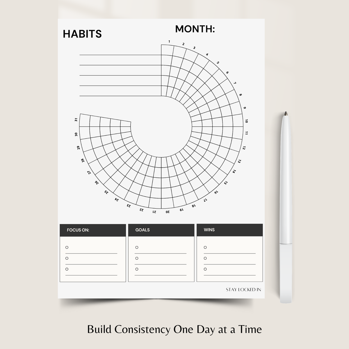 The Consistency System | Self-Improvement Printable Planner Bundle | 6 Digital Downloads