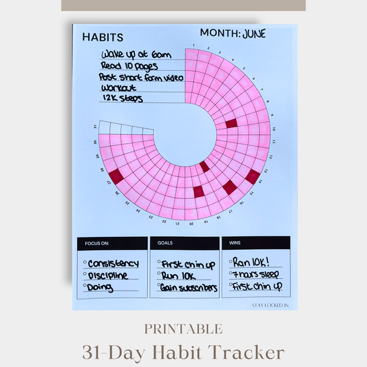 31-Day Printable Habit Tracker