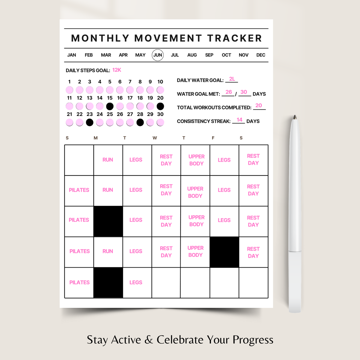 The Consistency System | Self-Improvement Printable Planner Bundle | 6 Digital Downloads