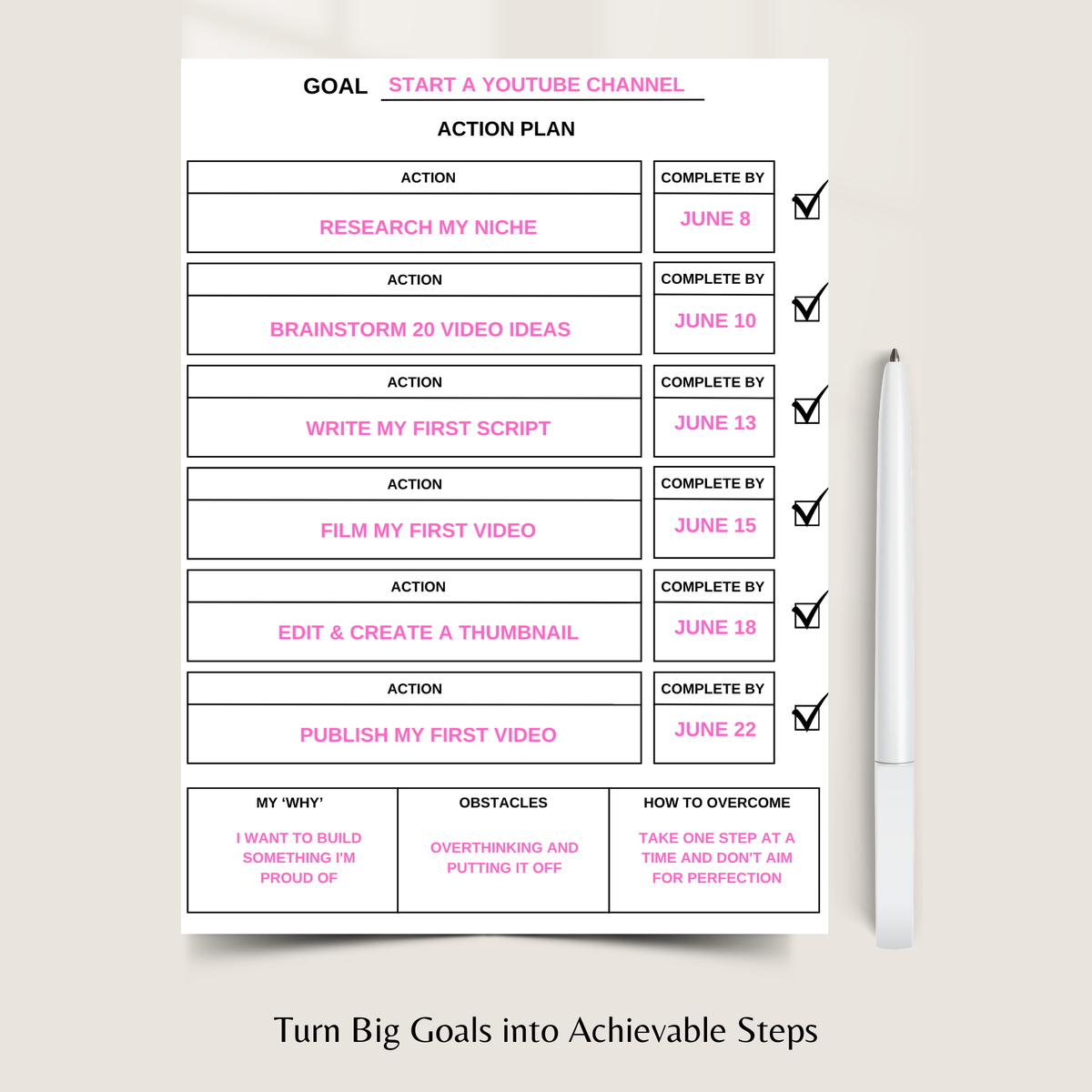 The Consistency System | Self-Improvement Printable Planner Bundle | 6 Digital Downloads