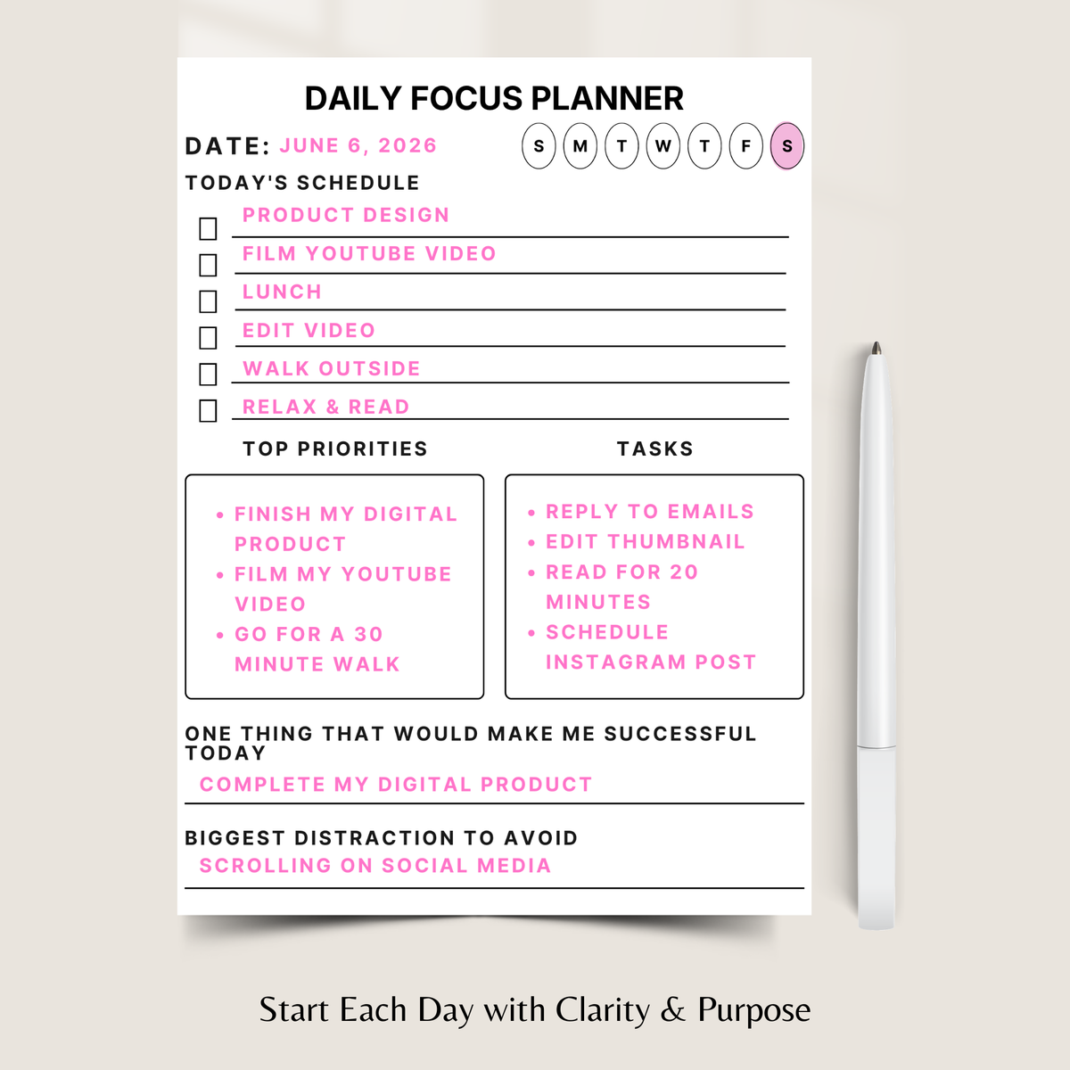 The Consistency System | Self-Improvement Printable Planner Bundle | 6 Digital Downloads