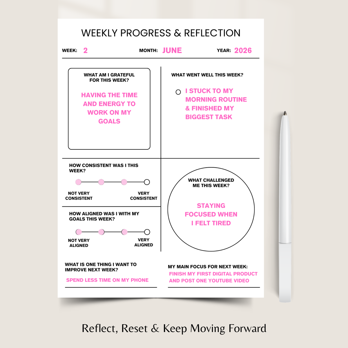 The Consistency System | Self-Improvement Printable Planner Bundle | 6 Digital Downloads